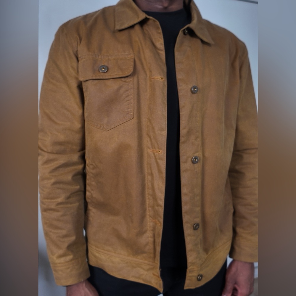 Thursday Boot Company Men’s Waxed Canvas Field Jacket in [Khaki] (Large)